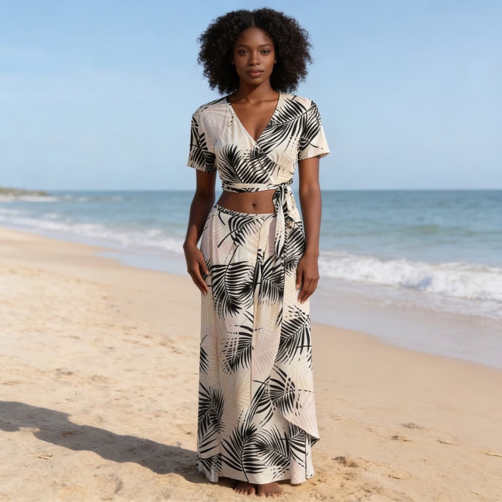 MINKPINK | Tropical Print 2-pc Cood Skirt Set Sz XS/S